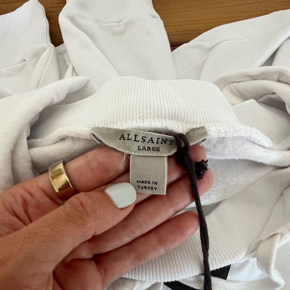 NWT ALL SAINTS ETIE White Hoodie - Picture 6 of 6